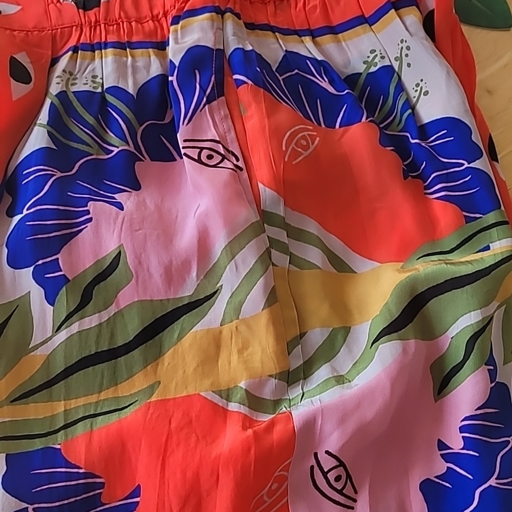 Farm Rio Surreal Scarf Pajama Trousers Pull-on Pants - Picture 11 of 15